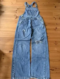 ZARA TRFデニム オーバーオール ダメージ加工 L - メルカリ