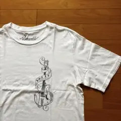 【USED】ナンバーナインシャンブルズ　ギターTシャツ　L　コットンカシミヤのサムネイル
