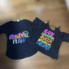 Zumba オフショルダーTシャツ 2枚セット Sブラック