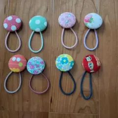 ハンドメイドくるみボタン髪留め