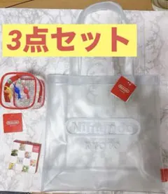 【新品】NintendoKyoto限定 クリアバッグ、ポーチ、マグネット 3点