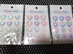 ハート　デコレーションシール　ダイソー　セリア　新品　未使用　シール　人気