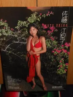 激レア 佐藤江梨子 等身大ポスター エンタメ イエローキャブ時代にビキニ姿 月刊アサヒ芸能エンタメ！佐藤江梨子等身大ポスター