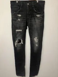 ナンバーナイン グランジデニム パンツ 4 ブラック スタンダード | Mercari