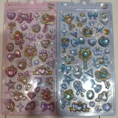 ボンボンドロップシールマジカル ピンクブルー　2シートセット