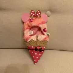 ディズニーストア　ポケットつきキーチェーン　アイス　ミニー