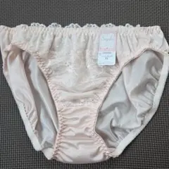 【新品】薄い　ピンク フリル　花柄　レース　サテン　ショーツ LL