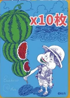 即日発送‼️ワンピース 描き下ろしイラスト メタリックカード 10枚セット 即日発送‼️ワンピース 描き下ろしイラスト メタリックカード 10枚