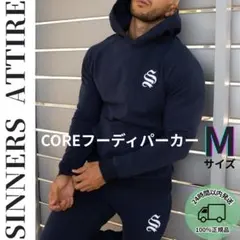 日本未入荷☆ SINNERS ATTIRE COREフーディネイビー Mサイズ