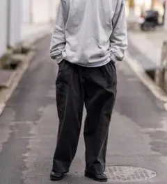 【美品・タグ付)A.PRESSE USAF Hemmed Bottoms 黒 3