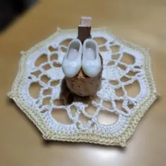 白い靴カードスタンド コースター ハンドメイド