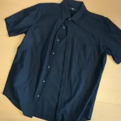 UNIQLO ネイビー 半袖シャツ L