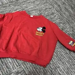 Disney ミッキーマウス 赤 トレーナー
