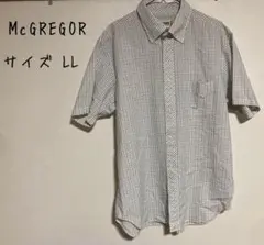 McGREGOR マックレガー 半袖 チェックシャツ LL ボタンダウンシンプルのサムネイル