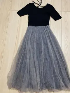 【3月31迄】【ナチュラルビューティーベーシック】【即日発送】チュールワンピース