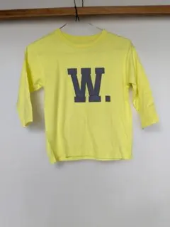ロゴプリント 長袖Tシャツ イエローのサムネイル