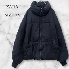 ザラ アウター パファージャケット ブラック 防寒 カジュアル シンプル XS