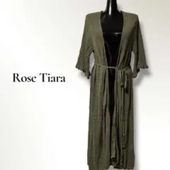 Rose Tiara フレアスリーブ レース編み　ロングカーディガン　羽織りのサムネイル