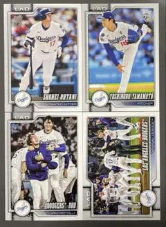 大谷翔平 山本由伸 ロサンゼルス ドジャース topps MLB 4枚セット