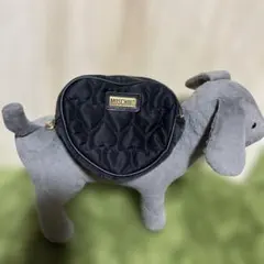 MOSCHINO ハート キルティング ポーチ ブラックのサムネイル