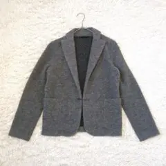ミズイロインド　テーラードジャケット 羽織り　ウール　起毛　グレー　日本製