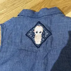 アルベロベロ☆デニムシャツ 半袖 ビーズ刺繍 2401 - メルカリ