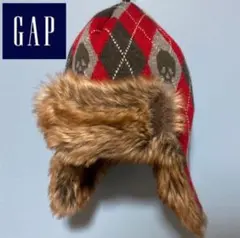 GAP アーガイル ニット トラッパー ボンバー