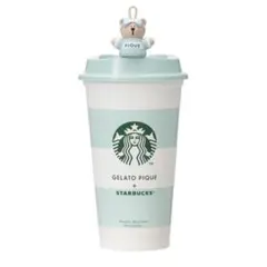 gelato pique ボーダーリユーザブルカップ473ml+ベアリスタ
