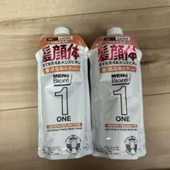 メンズビオレ ONE 髪・肌なめらかタイプ つめかえ用 2個セットのサムネイル