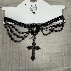 クロス　ビーズチョーカー　ゴス　ゴスロリ　パンク　ロック系