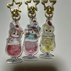 動物角色壓克力鑰匙圈 3件組