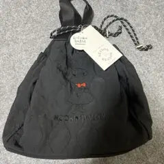 ムーミン 谷のなかまたちリトルミイ　キルティングバッグ ブラック　新品