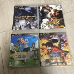 PS3 ソフトセット　ストⅣ みんゴル6 海賊無双3 ドラゴンズドルマ