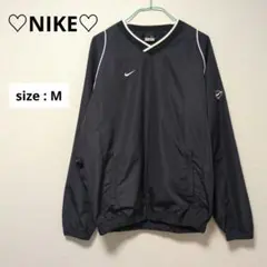 【♡NIKE♡】ベースボール ナイロンプルオーバー Vジャン♡ネイビー 刺繍