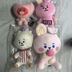 BT21 ぬいぐるみ マスコット 4点セット COOKY TATA RJのサムネイル