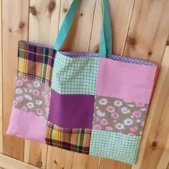 入園入学にカラフルレッスンバッグ✤通園バッグ、絵本バッグ、手提げ鞄、ハンドメイド