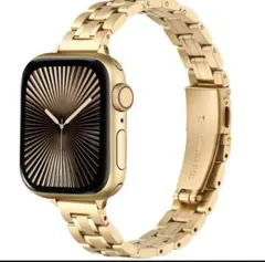 Apple Watch バンド　42/44/45/49mm ステンレス ゴールド