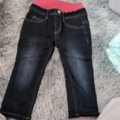 ダークブルーデニムパンツ（ウエストゴム付き）