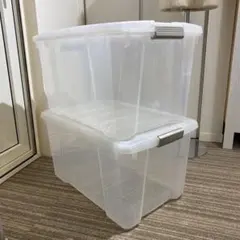 アイリスオーヤマ バックルボックス 蓋付き収納ケース 2個
