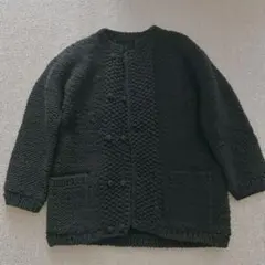 ネストローブ nest robe ペルーハンドニットカーディガン ブラック