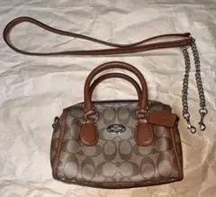 COACH シグネチャー 2WAY ショルダーバッグ ブラウン