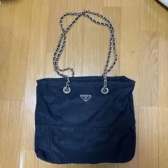 PRADA ブラック チェーン　ショルダーバッグ