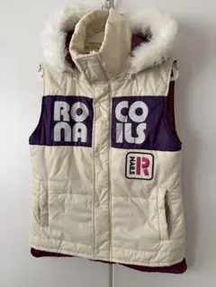 ROCO NAILS フード付きダウンベスト M