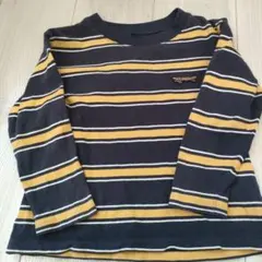 長袖カットソー ネイビー/イエロー ストライプ