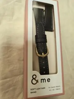 &me 077 Apple Watch　ソフトレザーバンド　チャコールグレー