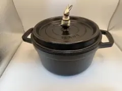 STAUB ストウブ 20cm ブラック うさぎノブ ラウンドのサムネイル