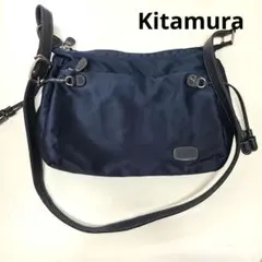Kitamura キタムラ ナイロン ショルダーバッグ ネイビー　軽量　旅行のサムネイル