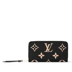 ルイ ヴィトン モノグラムアンプラント ジッピーウォレット 長財布ブラック正規品