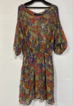 MACPHEE 花柄シルク100%ワンピース 日本製のサムネイル