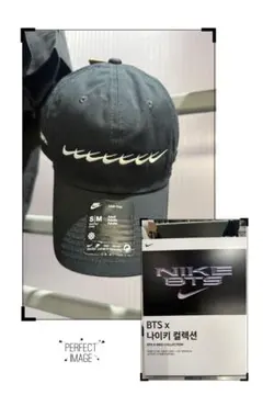 韓国限定ワッペン付！レア！NIKE BTS キャップ 帽子ホワイト白 即日